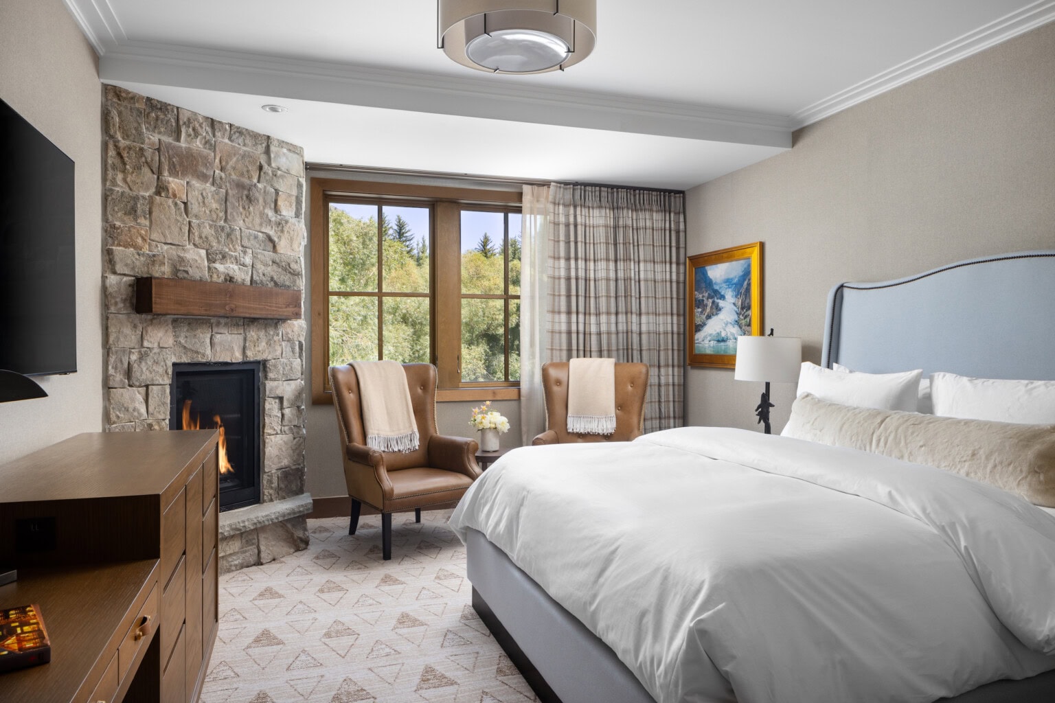 hotel room with fireplace jackson hole wy