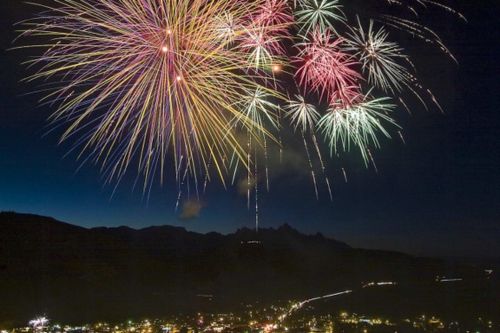 Fireworks at Snow King Mountain