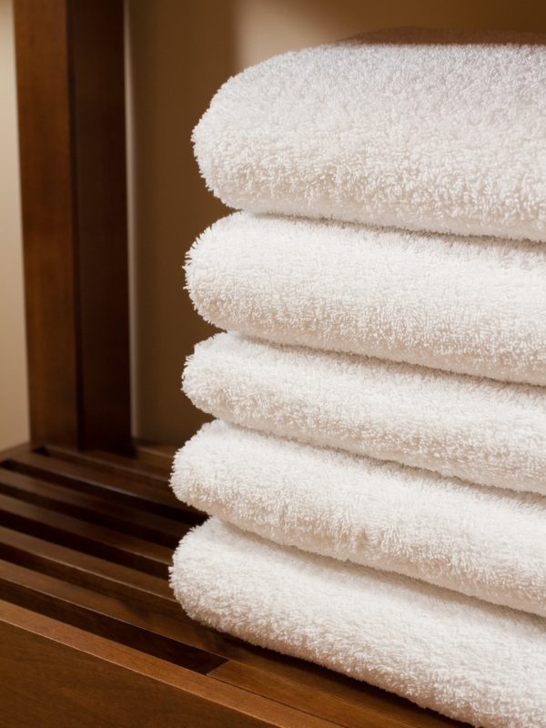 spa robe and towels